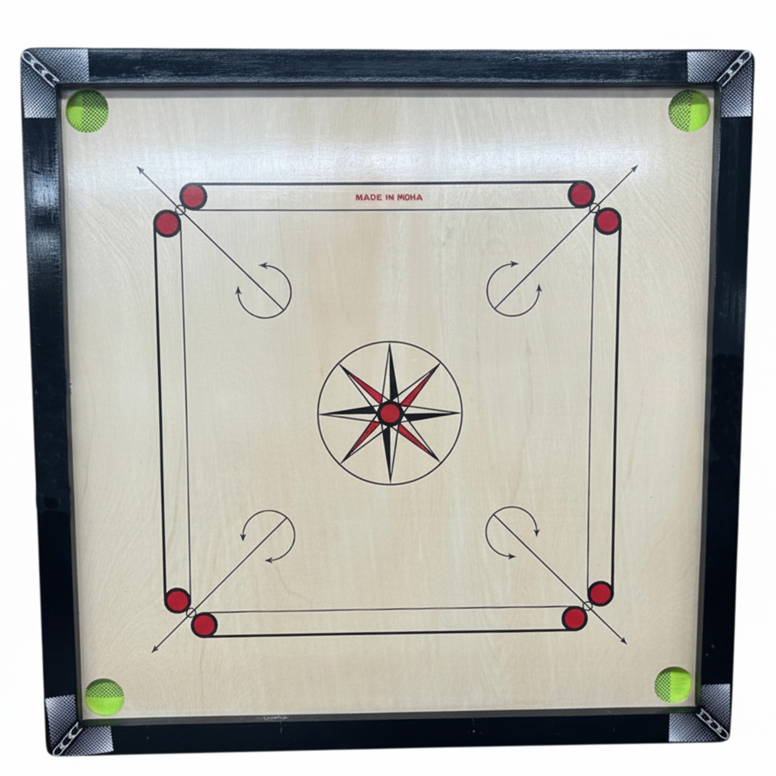 High-Quality Wooden Carrom Board with Polished Frame | Smooth Play Surface 32″