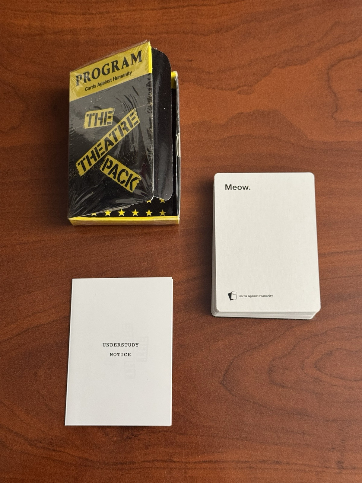 Rare Pack Of Cards Against Humanity CATS Theatre Expansion
