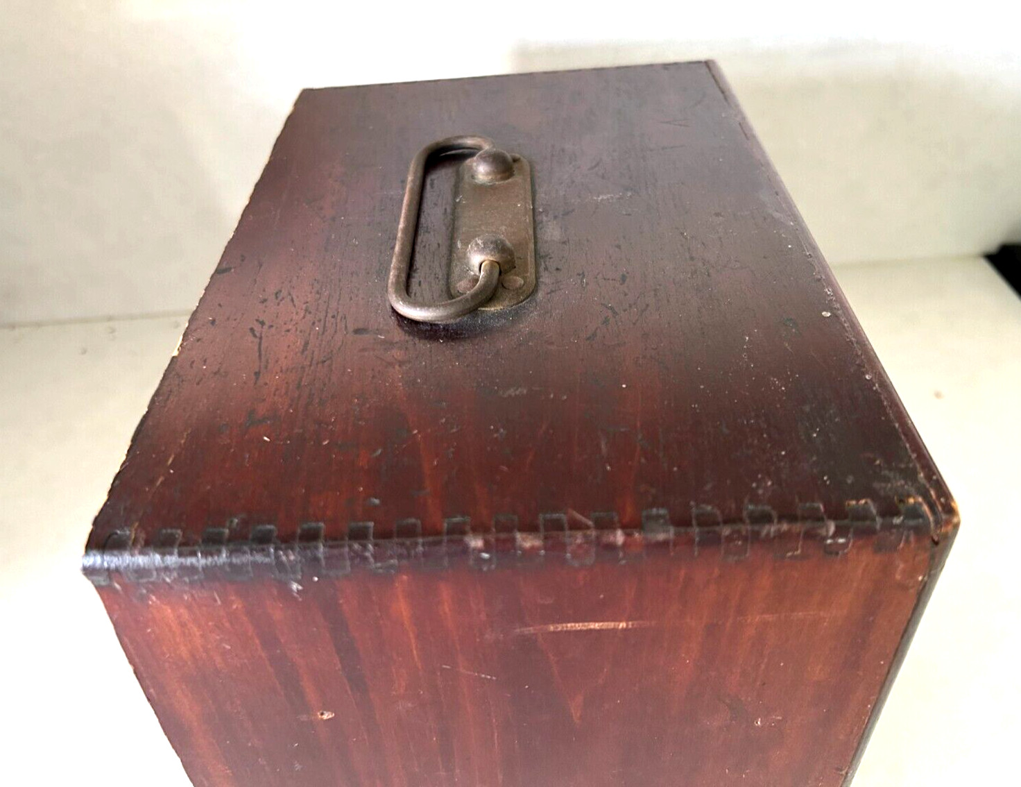 Vintage Mahjong Tiles (157) Dovetail Bamboo/Oxen/Bovine Bone in Wood Box