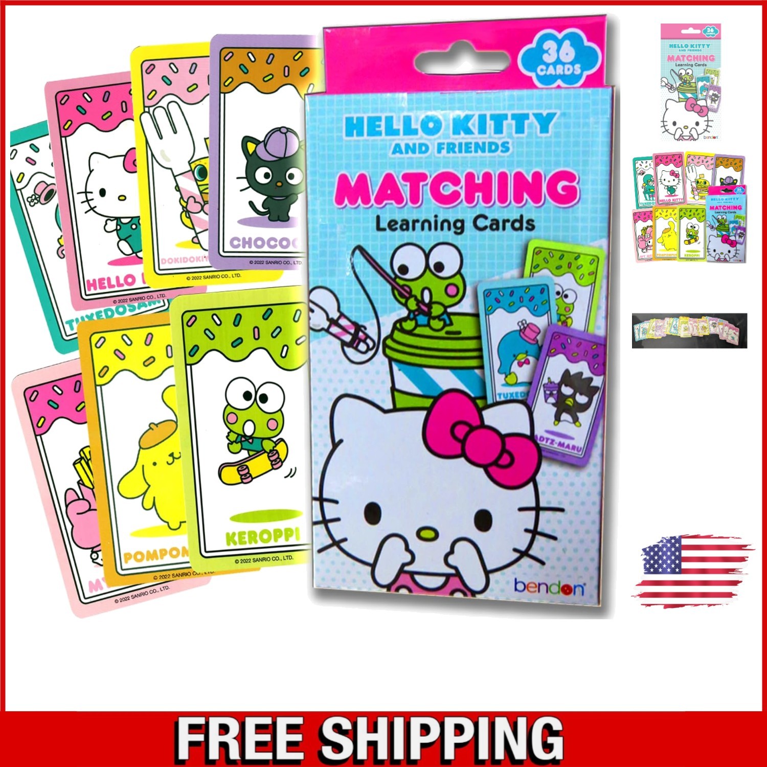 Engaging Hello Kitty Matching Game – 36 Durable Cards for Problem Solving