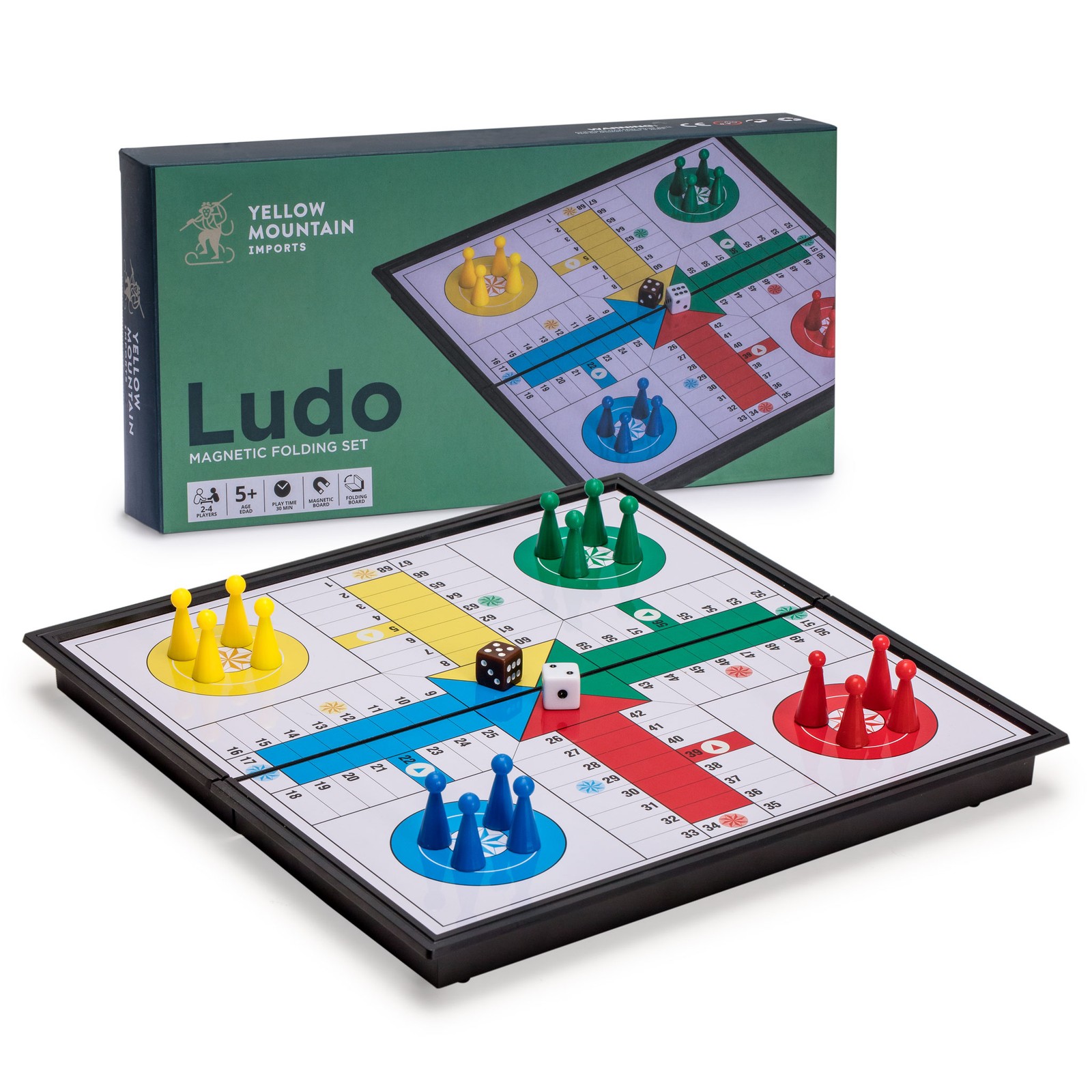 Ludo Magnetic Folding Travel Board Game Set – 9.8″