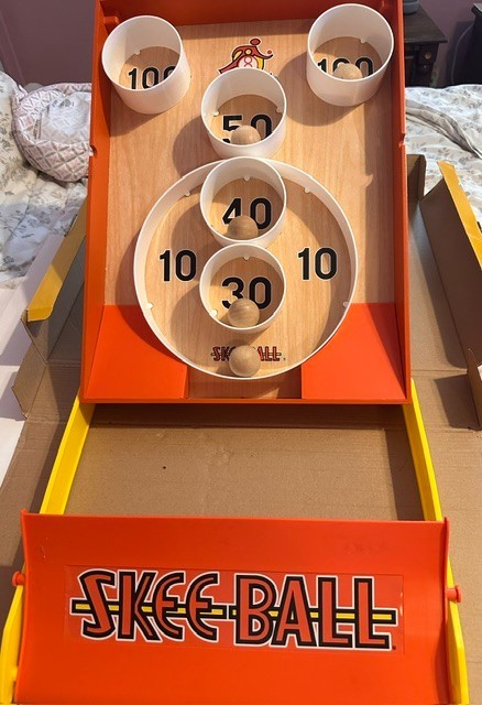 Skee Ball Classic Arcade Game Fun and Portable Tabletop 28 x 14