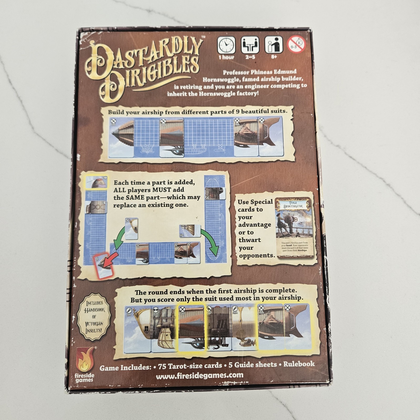 Dastardy Dirigibles Complete In Box Card Game Steampunk Airship Building Game