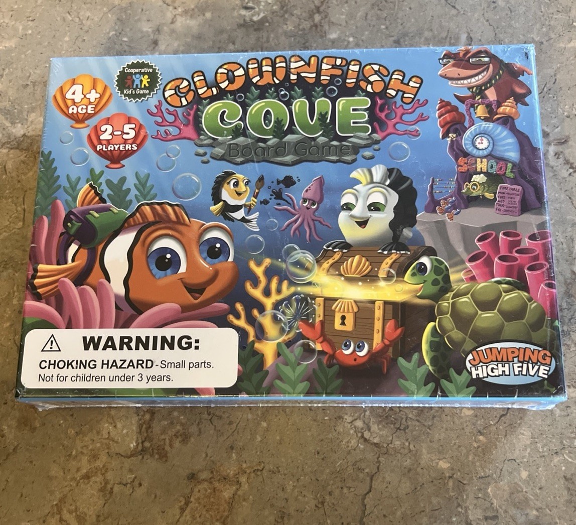 Clownfish Cove Board Game Ages 4+ Players 2-5 Sealed
