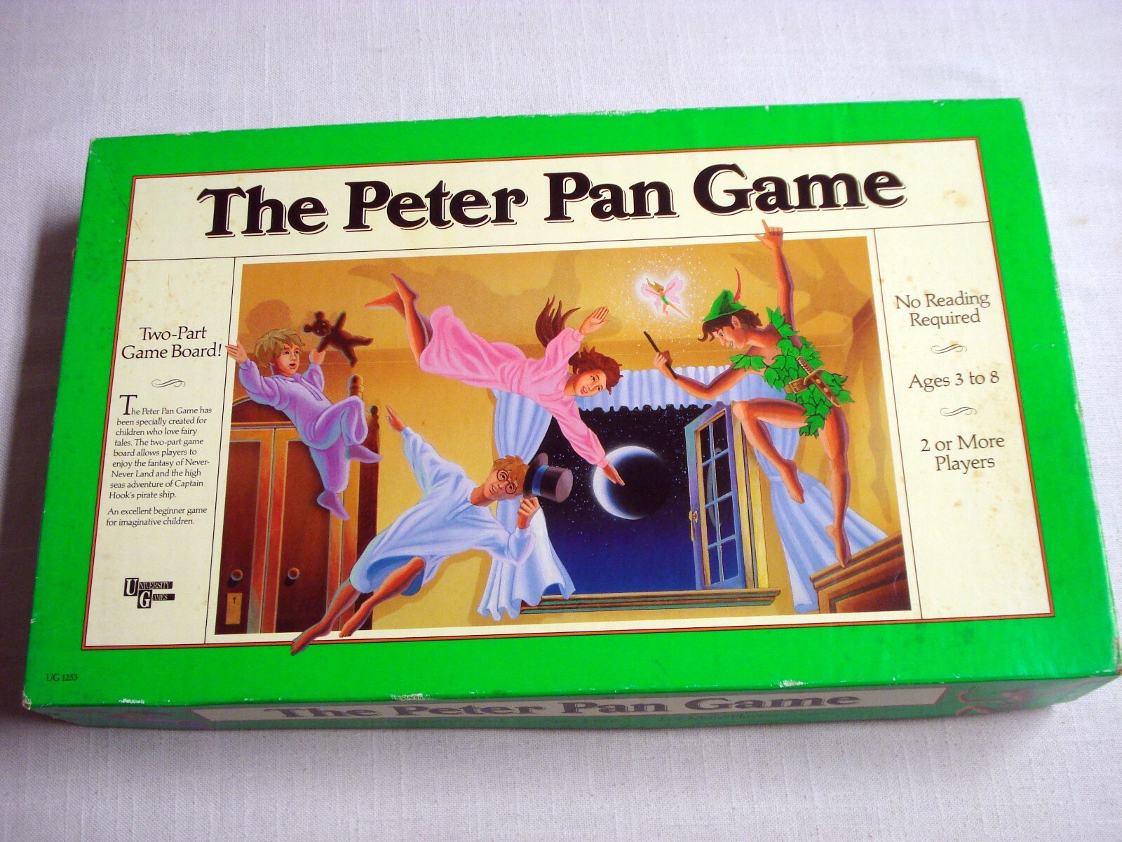 The Peter Pan Game Complete University Games 1990 With Two-Part Game Board