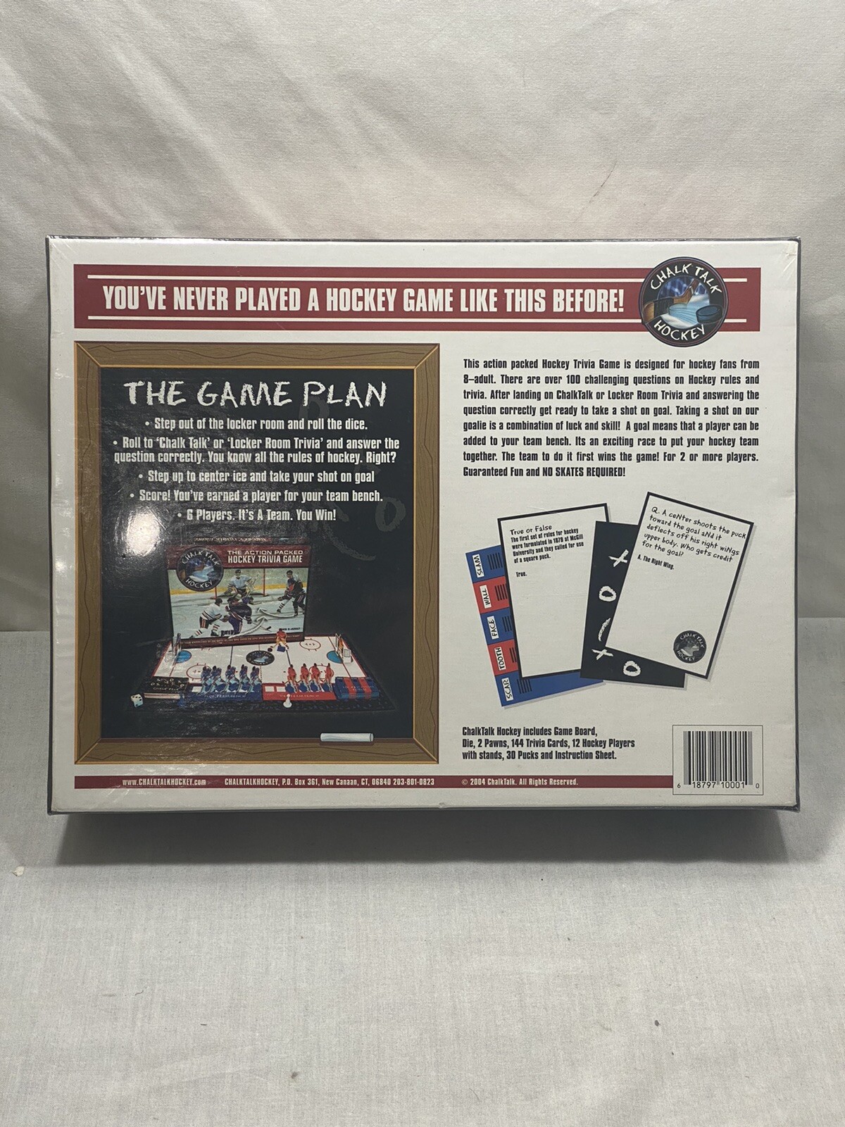 Official CHALK TALK HOCKEY Trivia Board Game FACTORY SEALED NEW 2004
