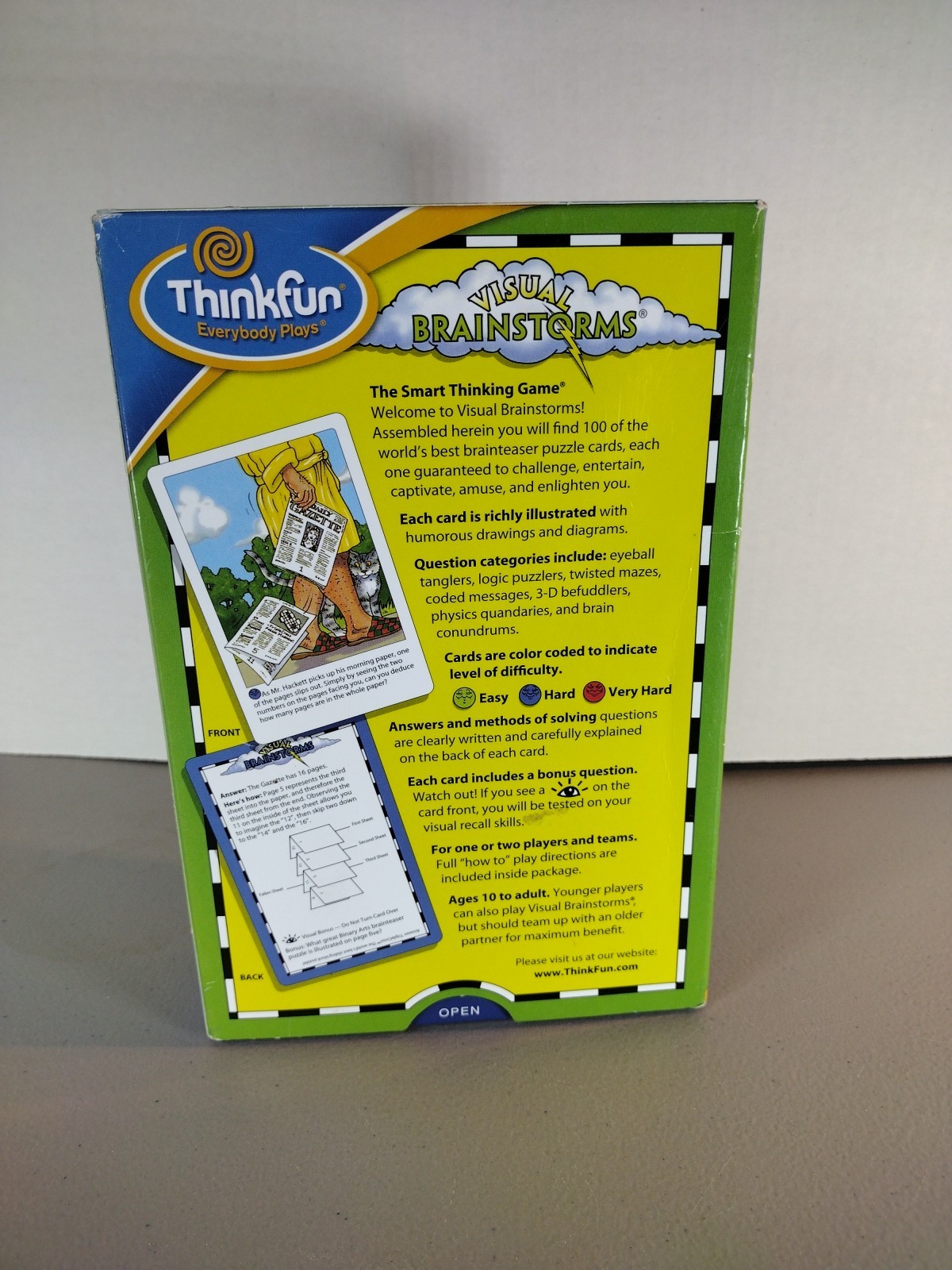 Thinkfun Visual Brain Storms The Smart Thinking Game Ages 10 to Adult Game