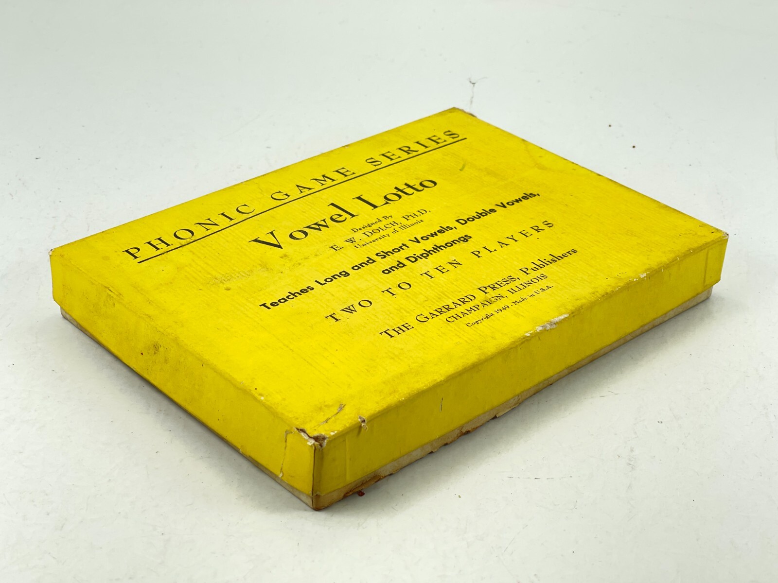 Vintage 1947 Vowel Lotto Phonic Game Garrad Vowels Children English Language