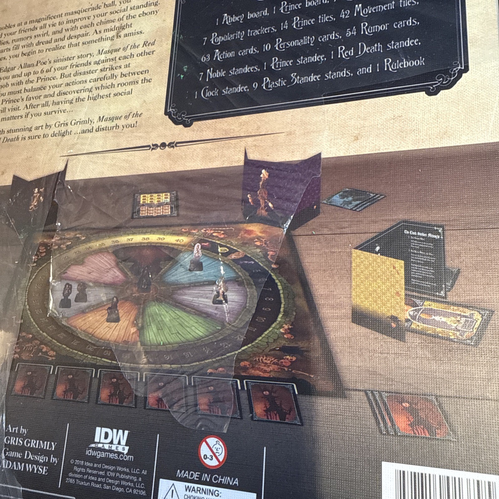 Edgar Allan Poe Masque of the Red Death Board Game Horror Gothic NEW
