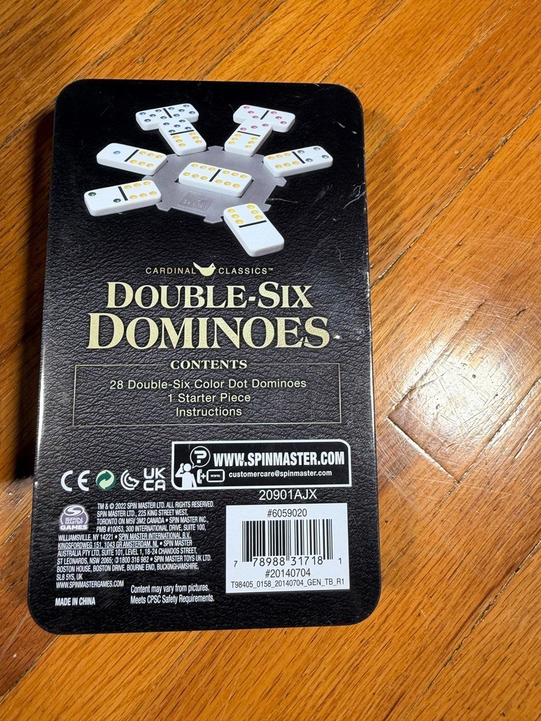 Cardinal Classics Domino Set With 4 Wood Domino Racks