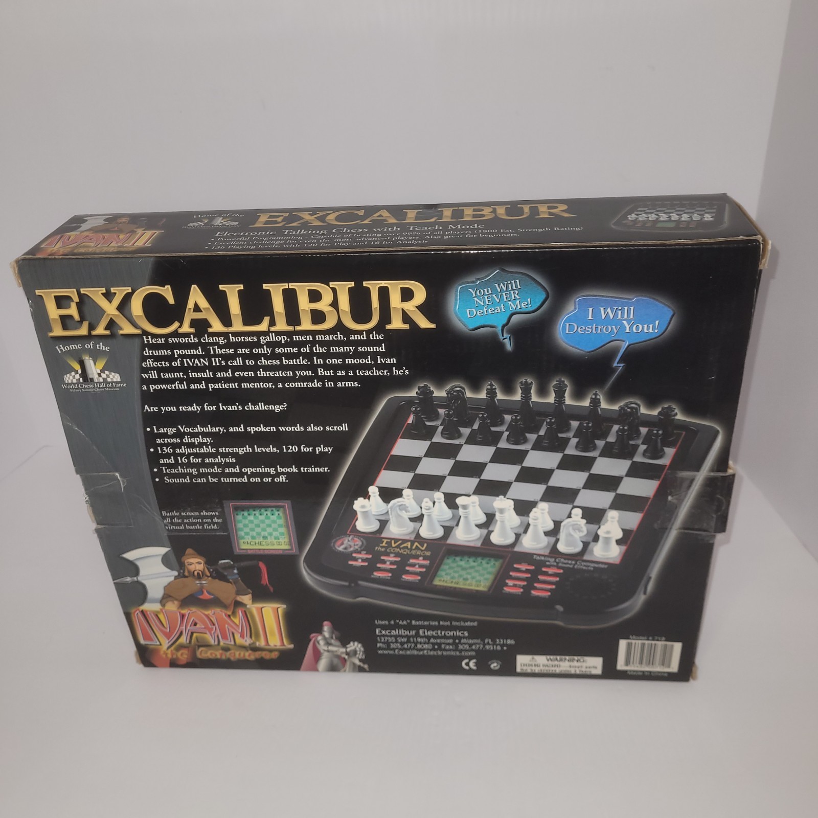 Excalibur Electronics Boardgame Chess Set – Ivan II the Conqueror Box **Read**