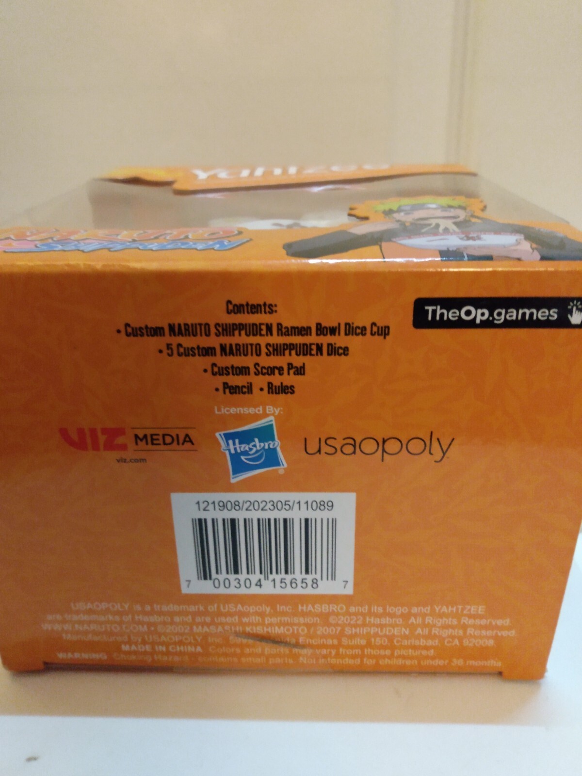 Yahtzee Naruto Shippuden Anime Dice Game Hasbro 2022 New In Sealed Box Complete