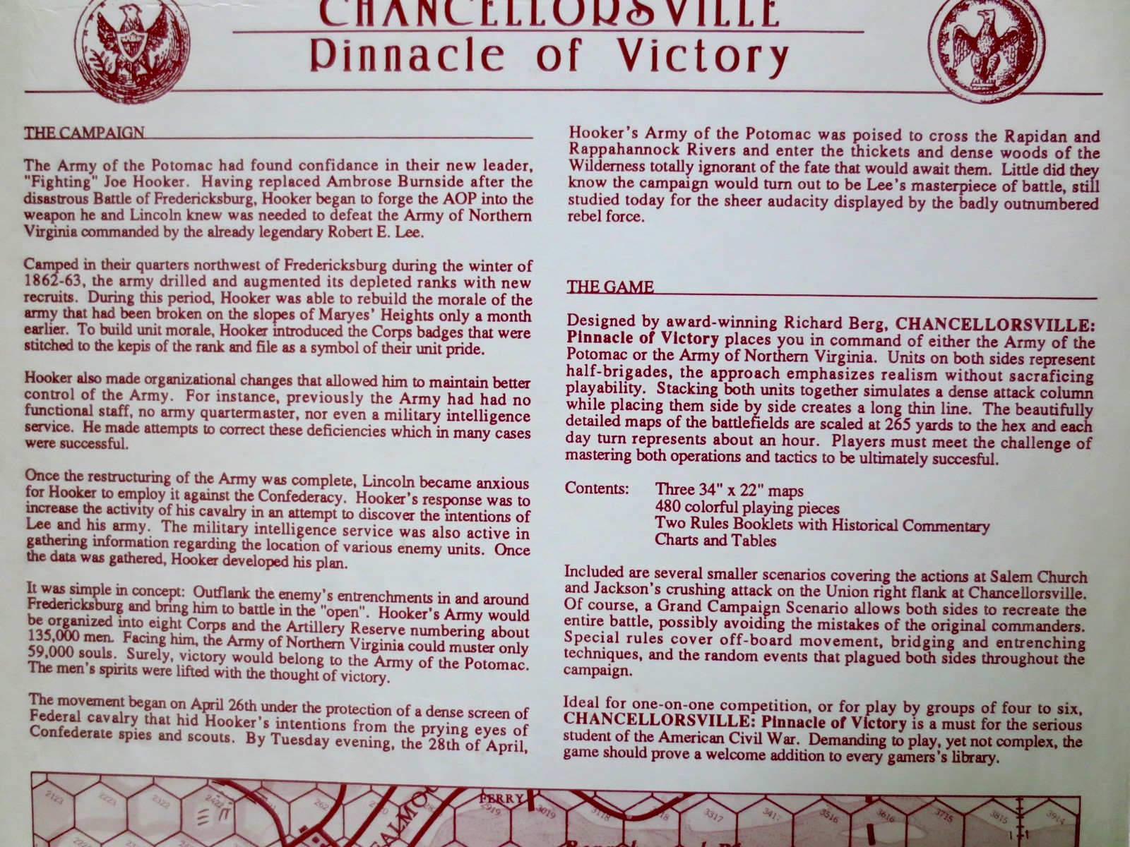 Chancellorsville: Pinnacle of Victory April 30 – May 5, 1863 Clash of Arms Games