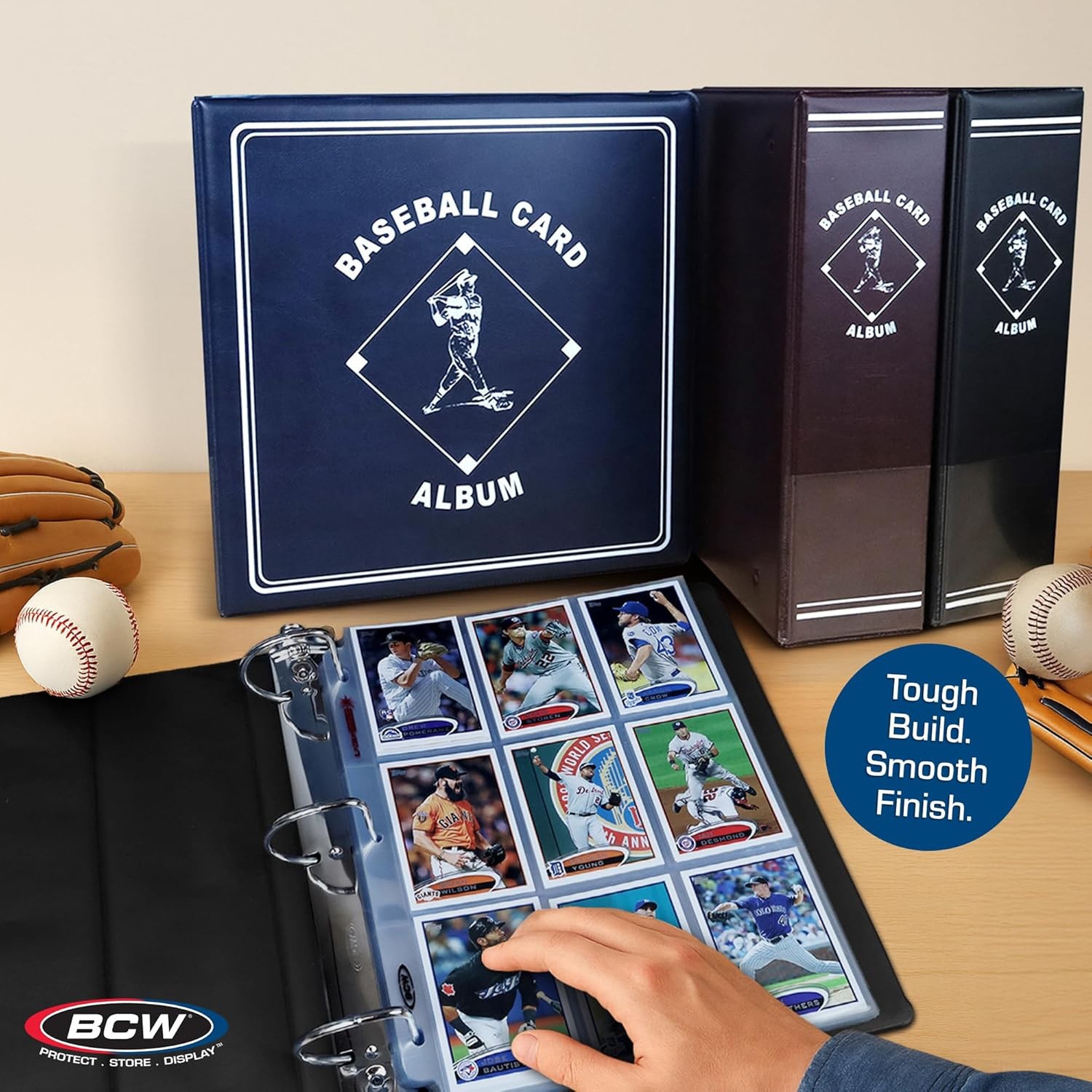 BCW Supplies 3″ Baseball Album – Black | Premium Durable Binder Single,