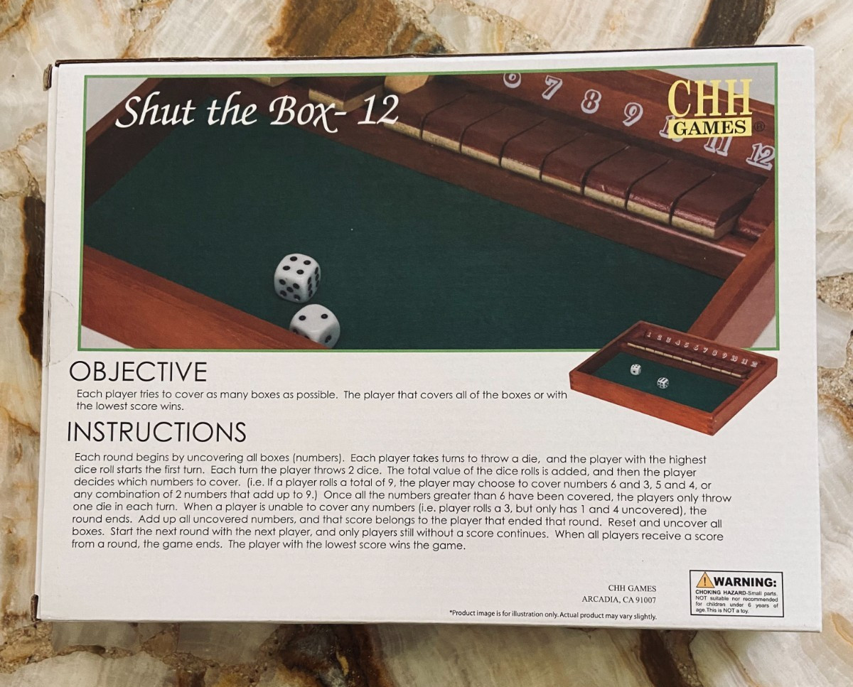 CHH GAMES~Shut the Box-12~ New in Sealed Box