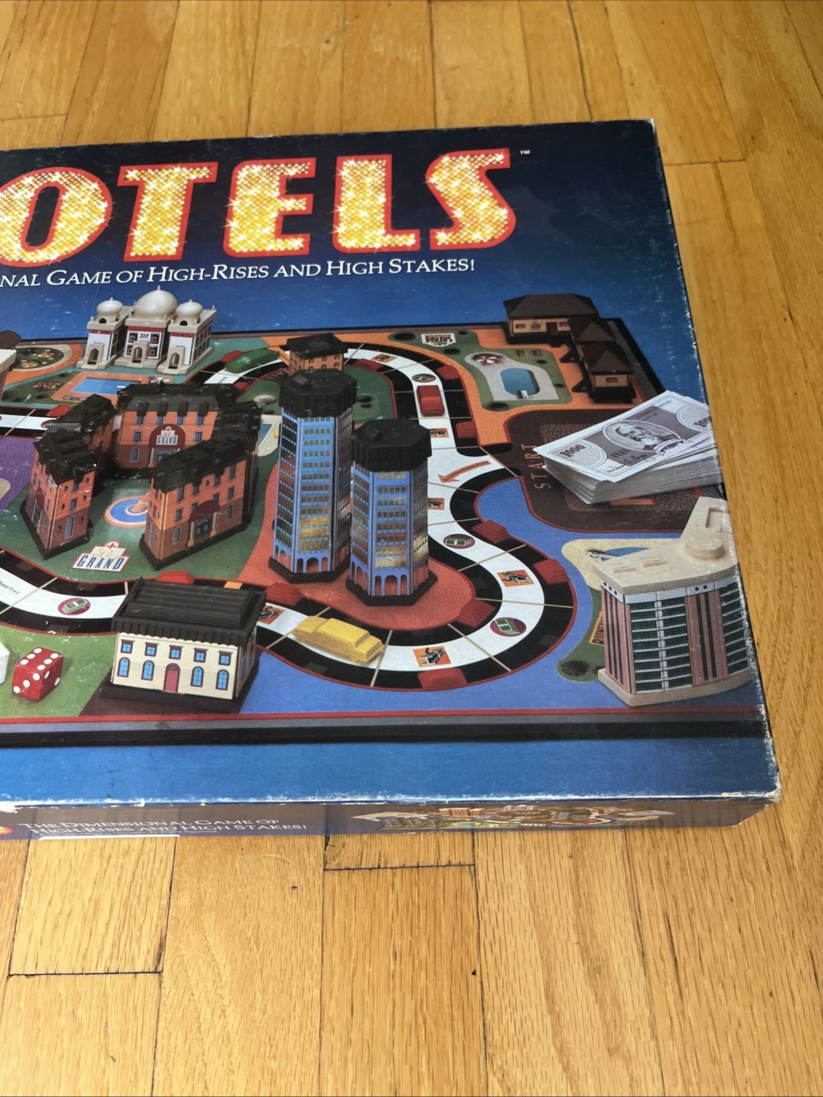 Vintage 1987 Hotels Board Game Milton Bradley MB Real Estate – 100% Complete