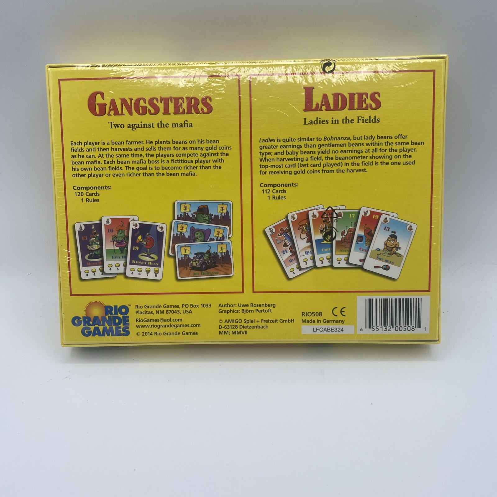 Bohnanza Ladies & Gangsters Card Game Uwe Rosenberg 2014 New Sealed
