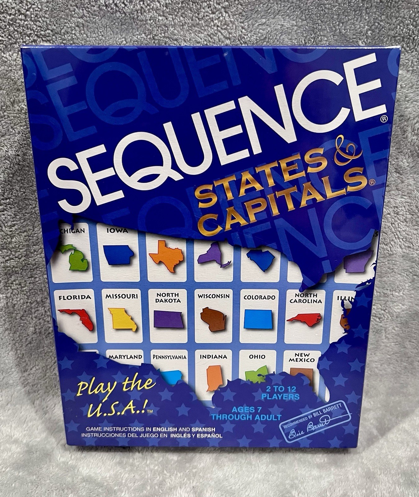 Sequence States & Capitals Board Game Jax Educational Geography Sealed Cards
