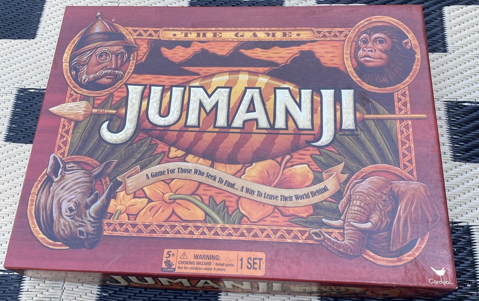 Jumanji The Game Classic Scary Jungle Adventure Family Board Game Complete EUC