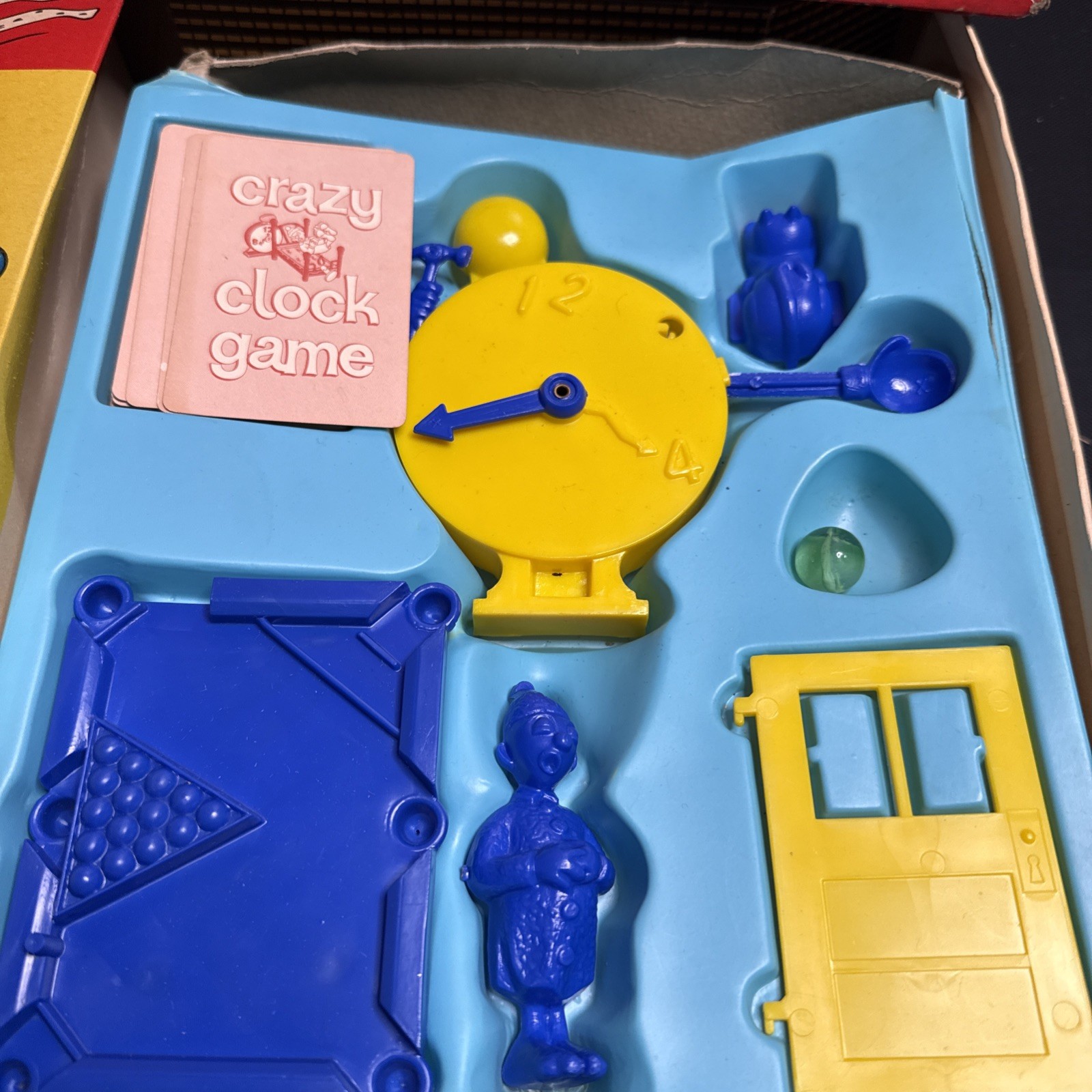 Vintage Crazy Clock Game Ideal Complete All Pieces Original Box No Instructions