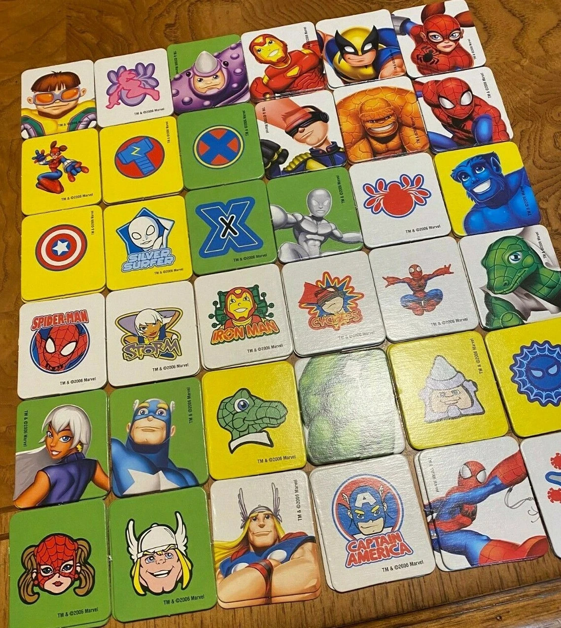 Marvel SPIDER-MAN & FRIENDS Complete Matching Card Game Memory 72 Cards (NO BOX)