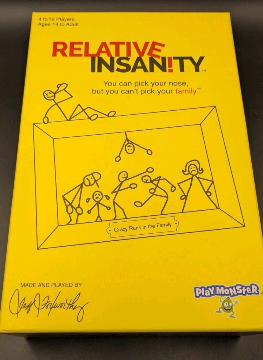 Relative Insanity Card Game Fun Family Nights 14 Years Up Condition