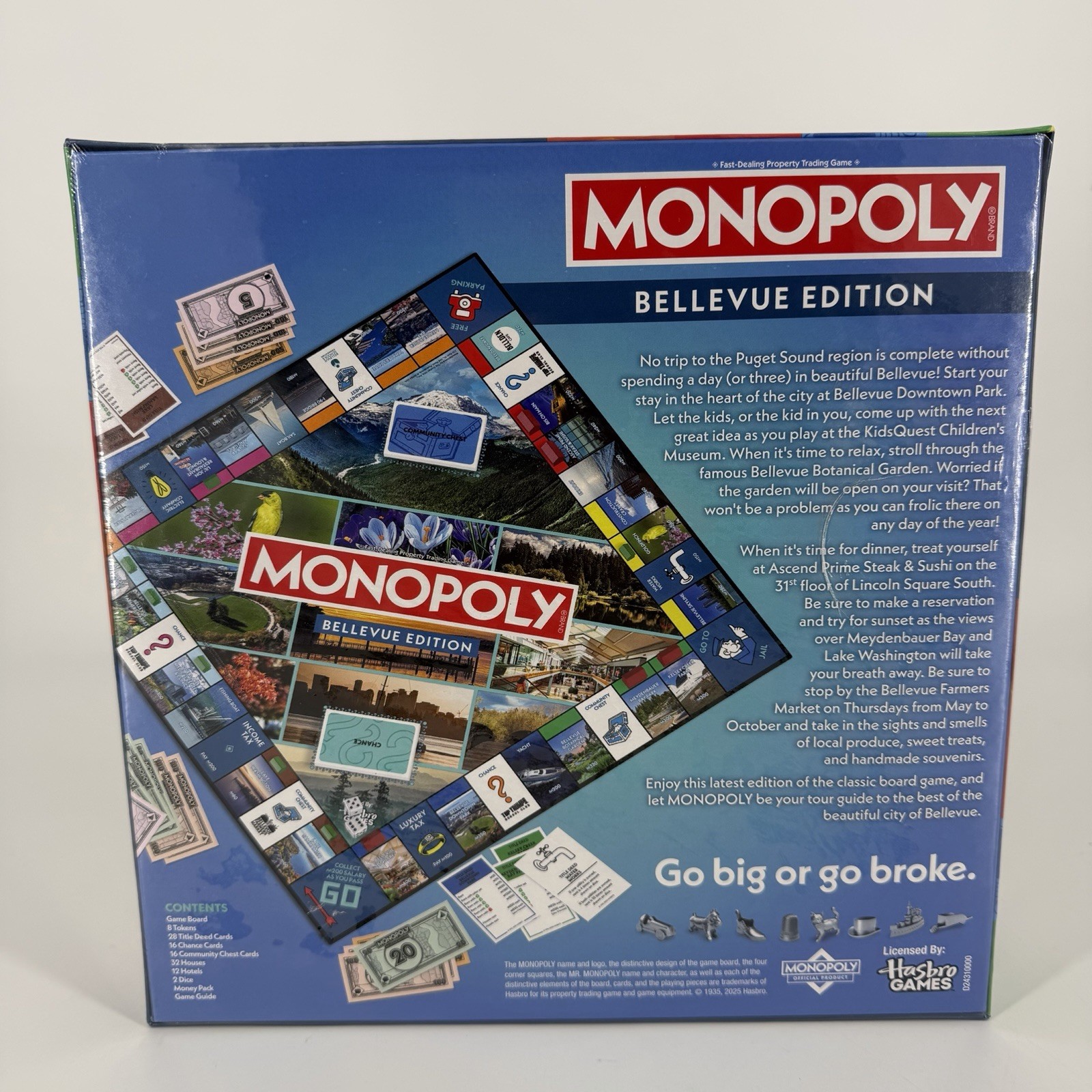 Bellevue, WA Edition Monopoly Board Game Fast Free Shipping