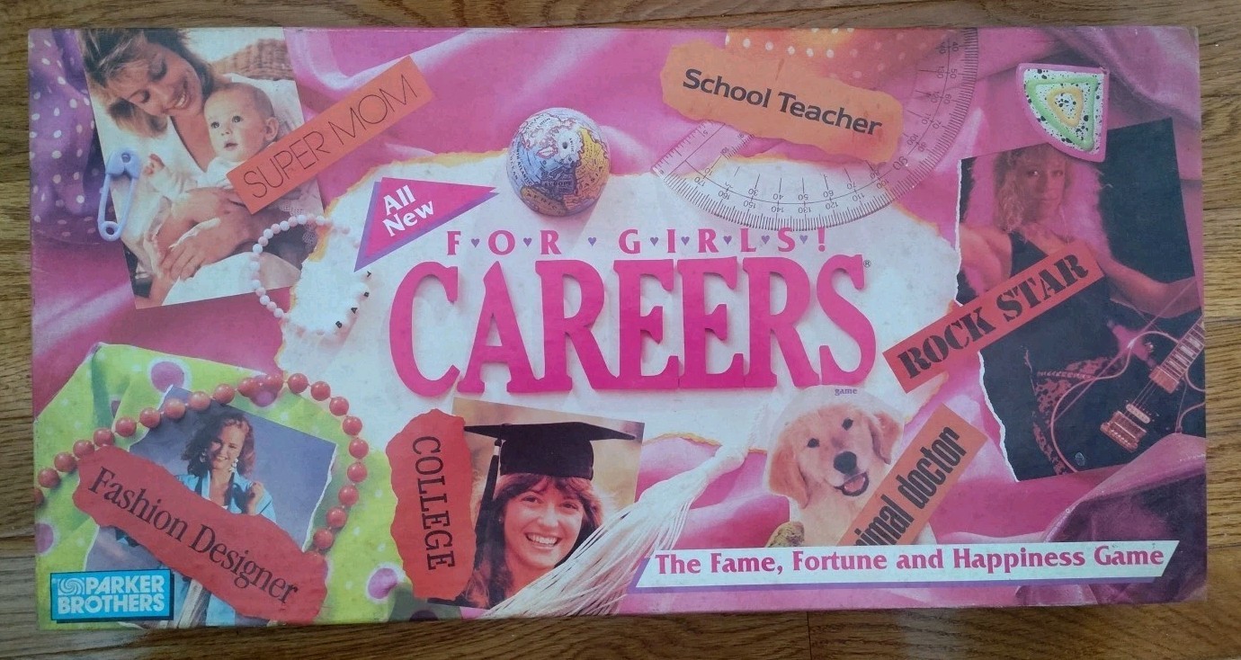 Vintage 1990 CAREERS For Girls Parker Brothers Board Game COMPLETE