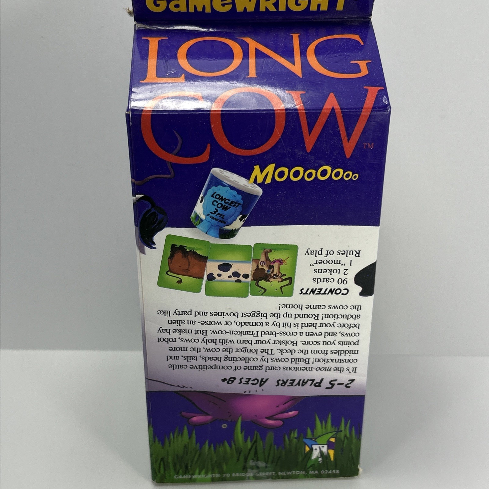 Long Cow Udderly Ridiculous Card Games GameWright Board Milk Carton NO MANUAL