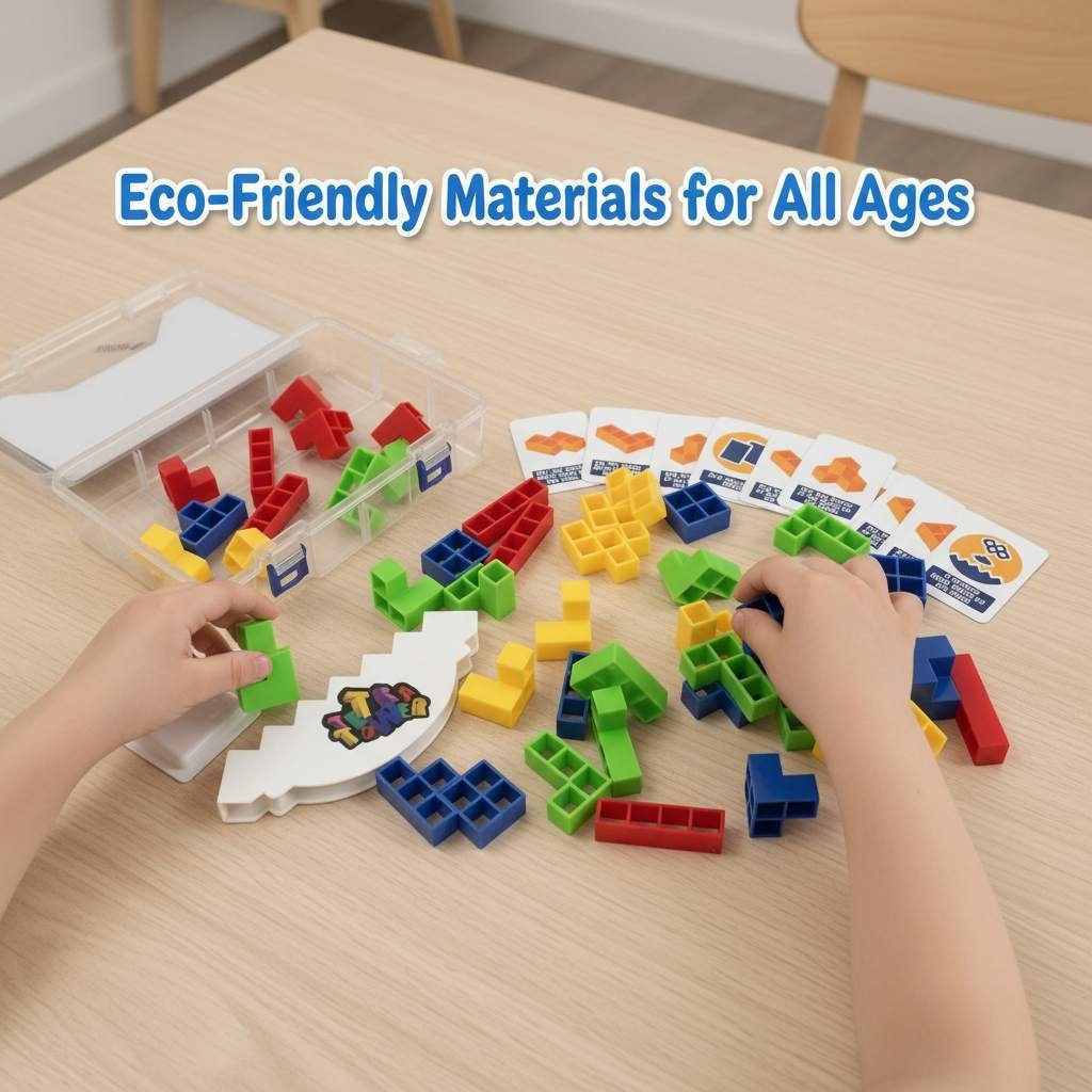 Tetra Tower Balance Game – 48PCS 3D Stacking Puzzle Blocks Educational STEM Toy