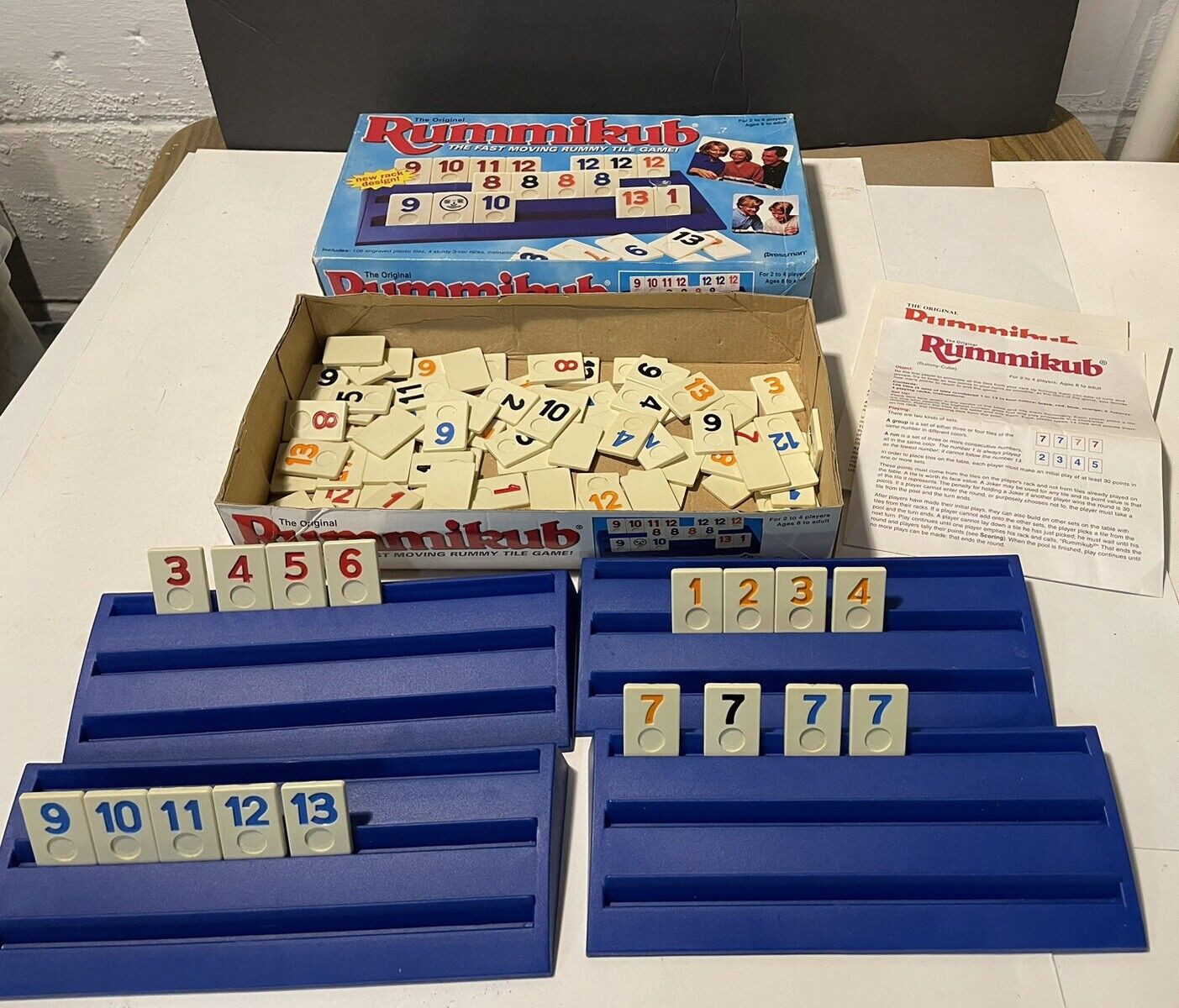 THE ORIGINAL RUMMIKUB Vintage 1997 Pressman Family Game Complete