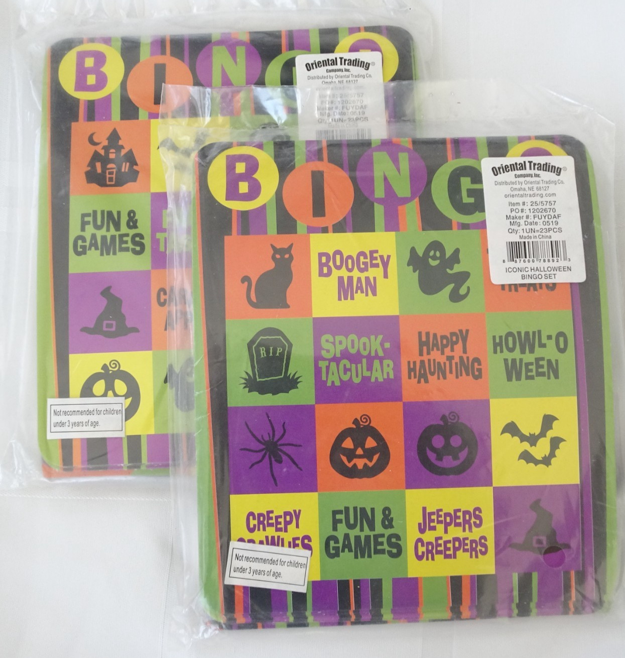 Oriental Trading Co Halloween Bingo Cardstock Game-2pks (23pcs/pk) 6″x7″