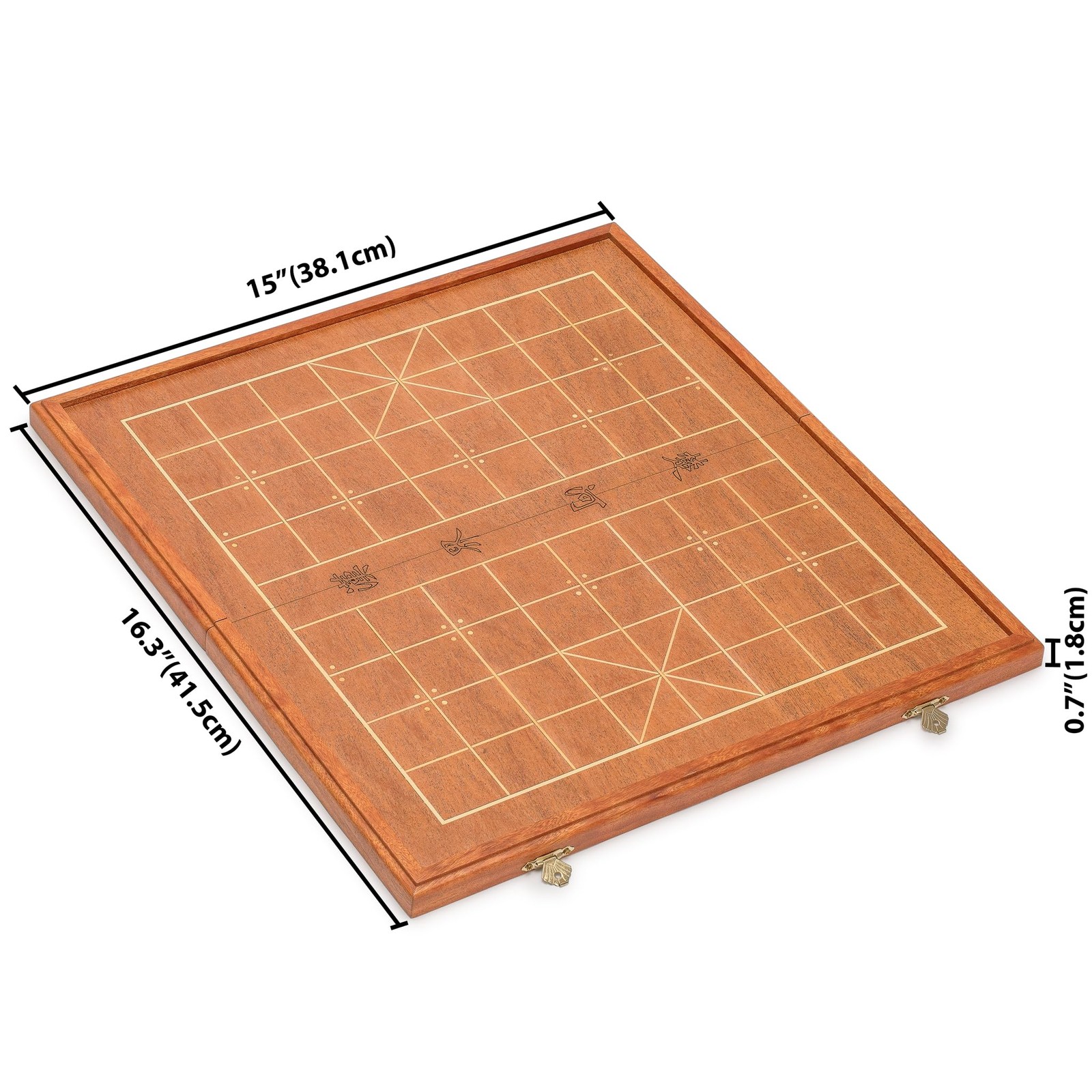 Yellow Mountain Imports Chinese Chess (Xiangqi) Set with Folding Rosewood Veneer