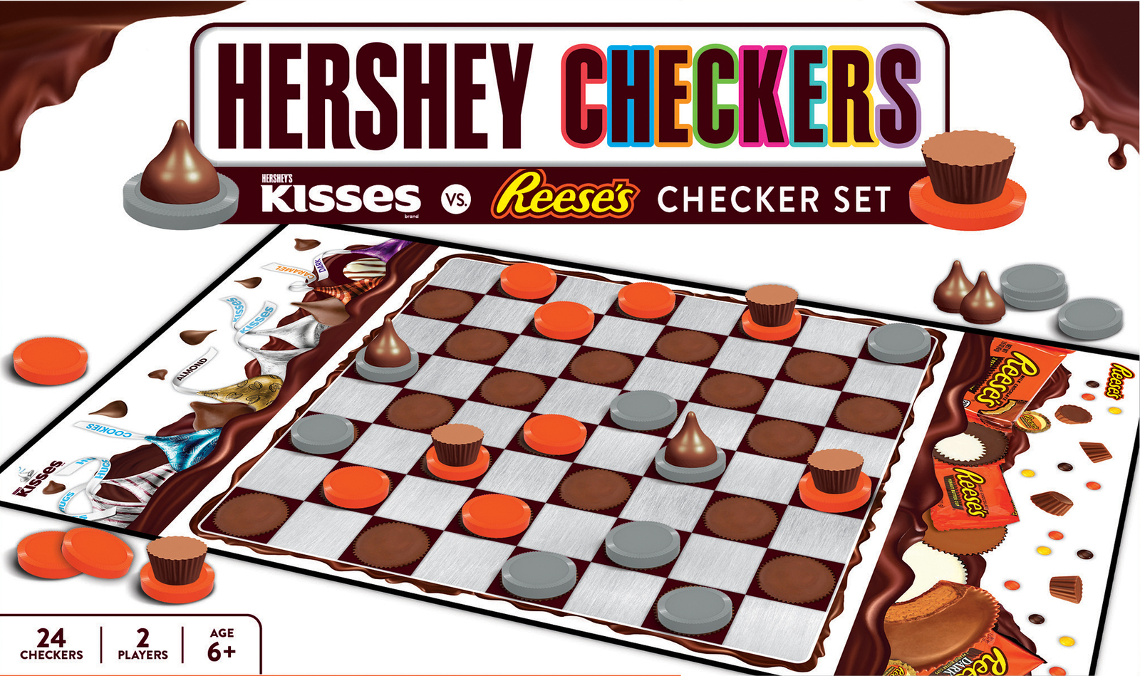 MasterPieces – Hershey’s Kisses vs Reese’s – Officially Licensed Checkers Game