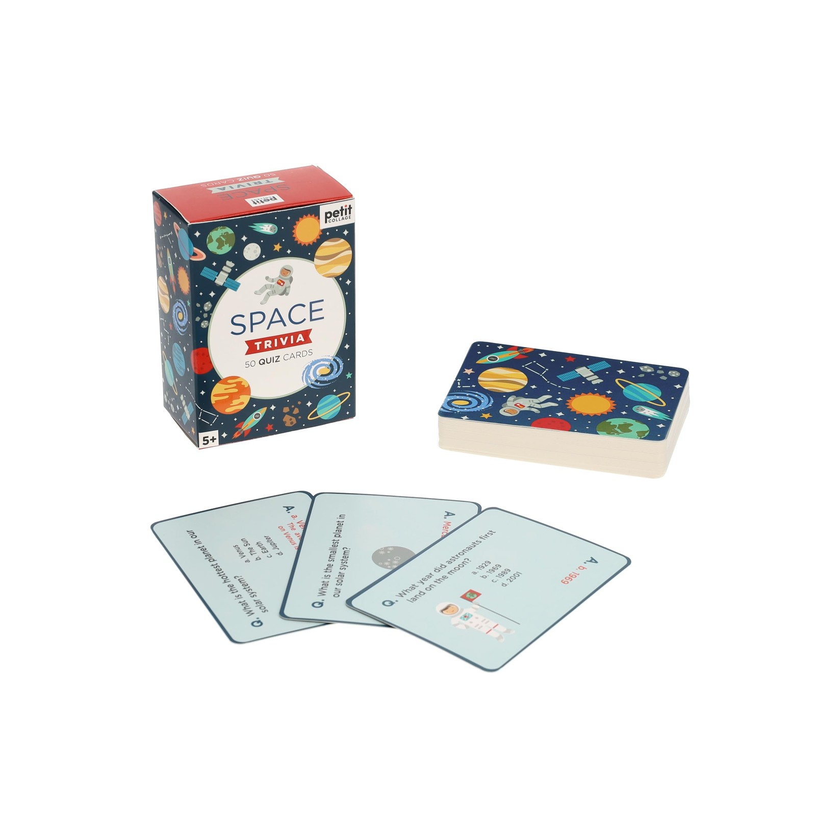 Space Trivia Quiz Card Set for Kids Educational Game Ages 5 and Up