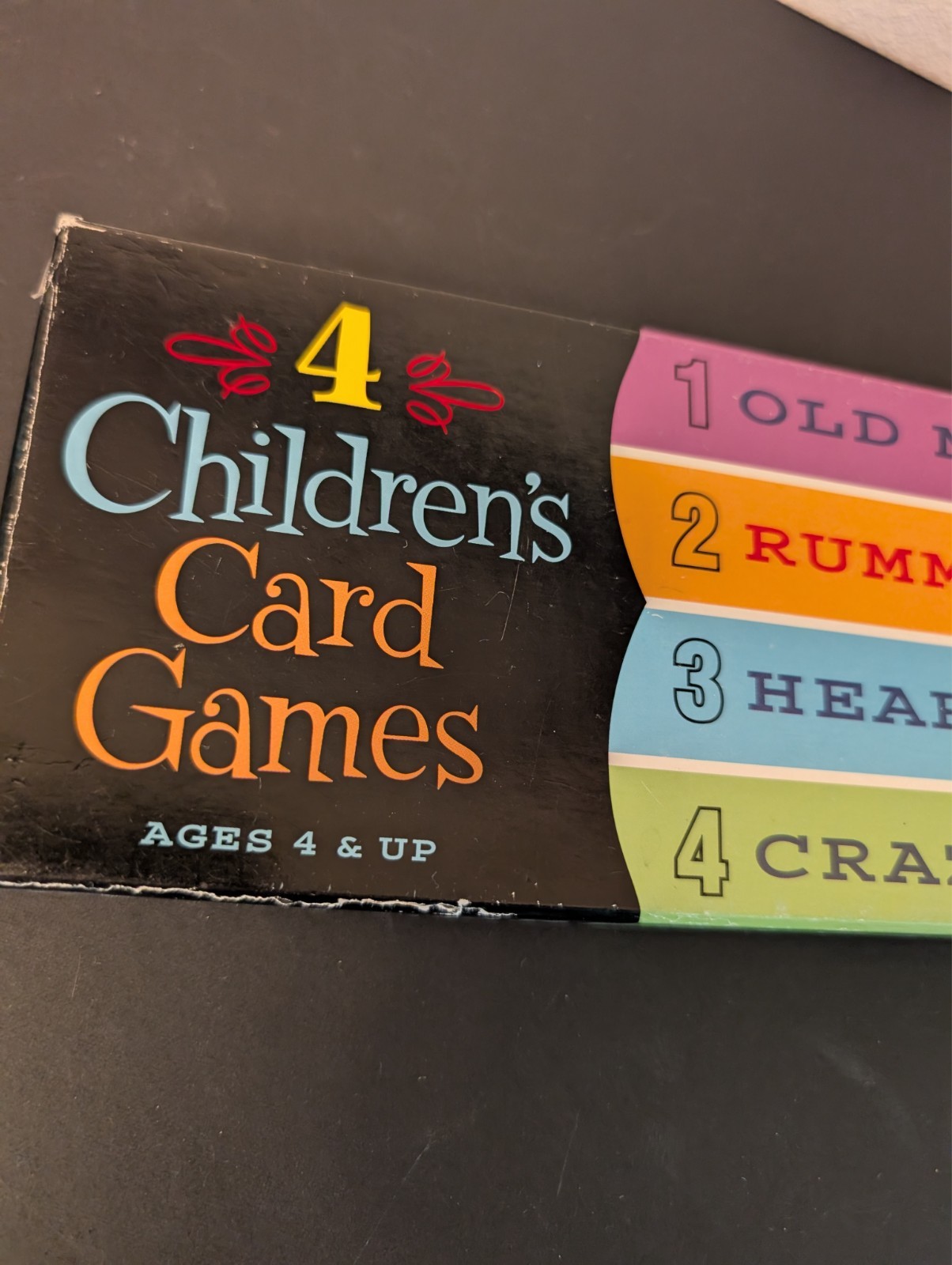 4 CHILDREN’S CARD GAMES. 2002 BINARY ARTS. EASY FUN FOR TRIPS. AGES 4 AND UP