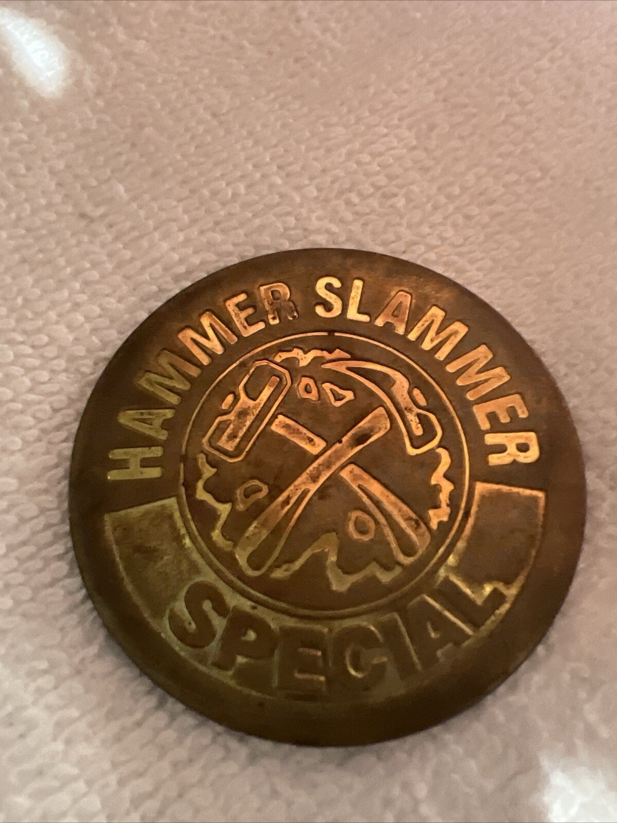 Pog Hammer Slammer Special Mondo METAL Brass 1994 Slammer Whammers! Imperial