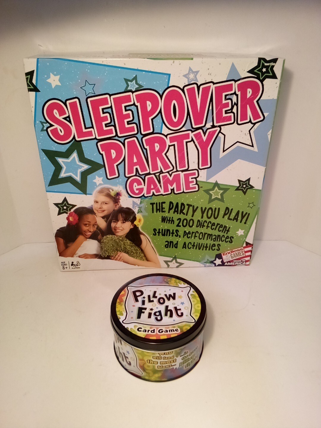 Kids Sleepover Game Lot – THE SLEEPOVER PARTY GAME & PILLOW FIGHT CARD GAME