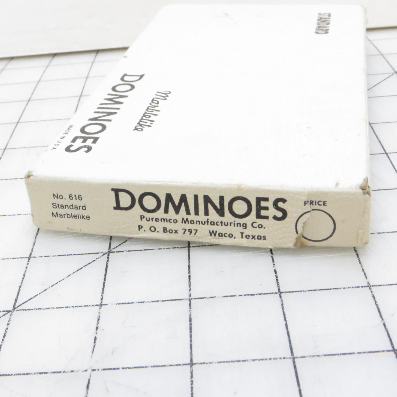 Vintage Puremco MarbleLike Green Standard Dominoes Set of 28 & Box – Made in USA