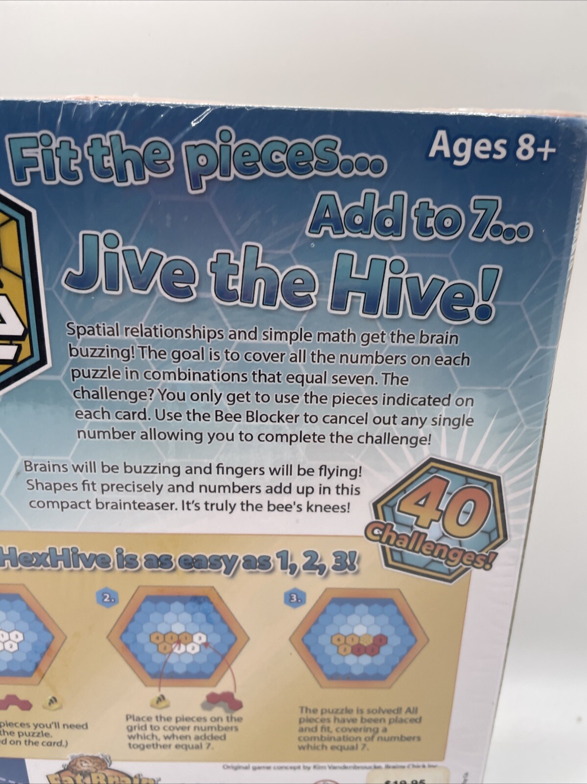 Fat Brain Toys Boardgame Hex Hive Box 40 Challenges Ages 8+ New Sealed!