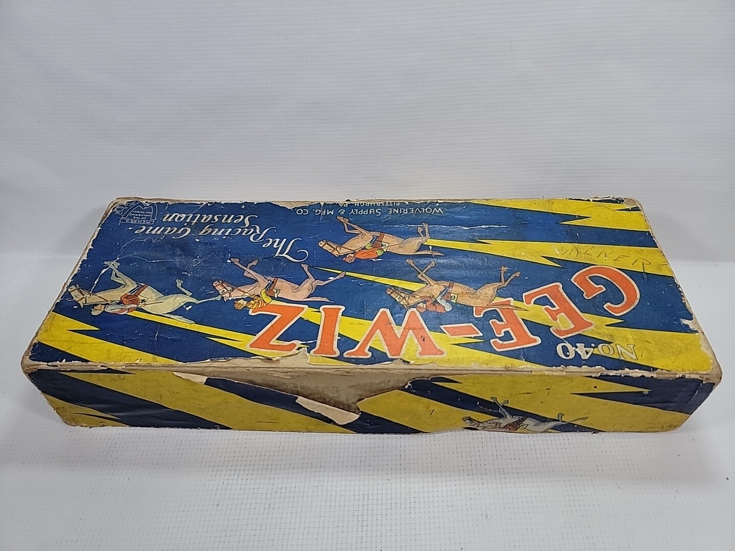 Vintage Gee-Wiz No.40 – Racing Game Tin Litho Simulator Wolverine Horse