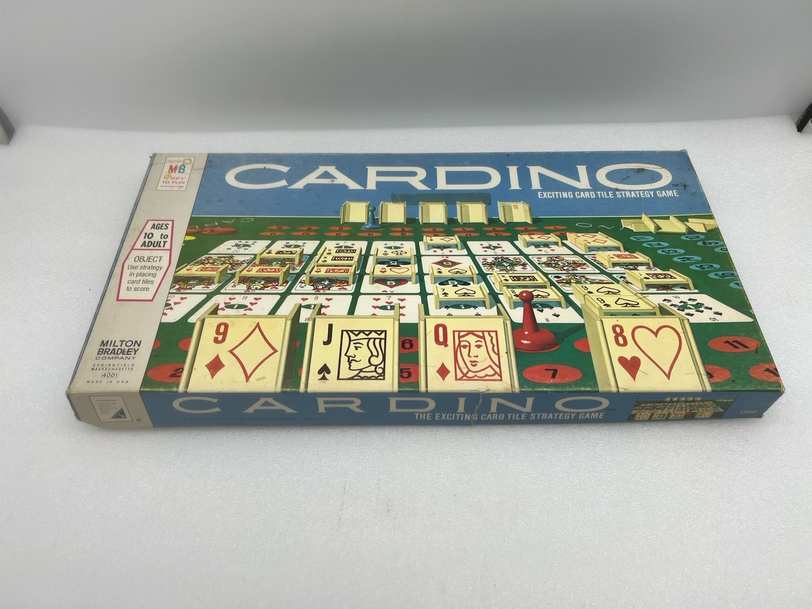 Vintage 1970 Milton Bradley CARDINO Exciting Card Tile Strategy Game! COMPLETE!