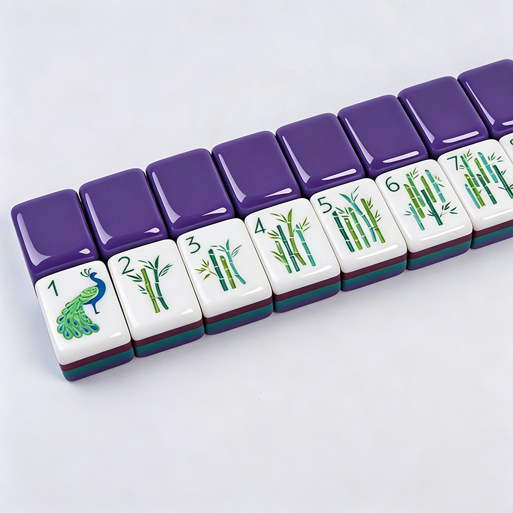 American Mahjong Game Set, 160 Dark Purple Layered Mah Jong Tiles