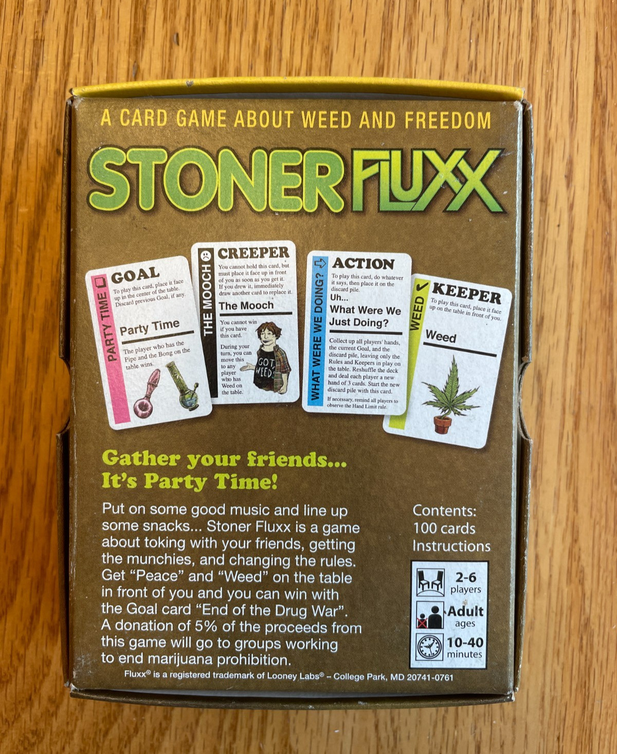 STONER FLUXX Adult Card Game Gather Your Friends It’s Party Time! 100% Complete!