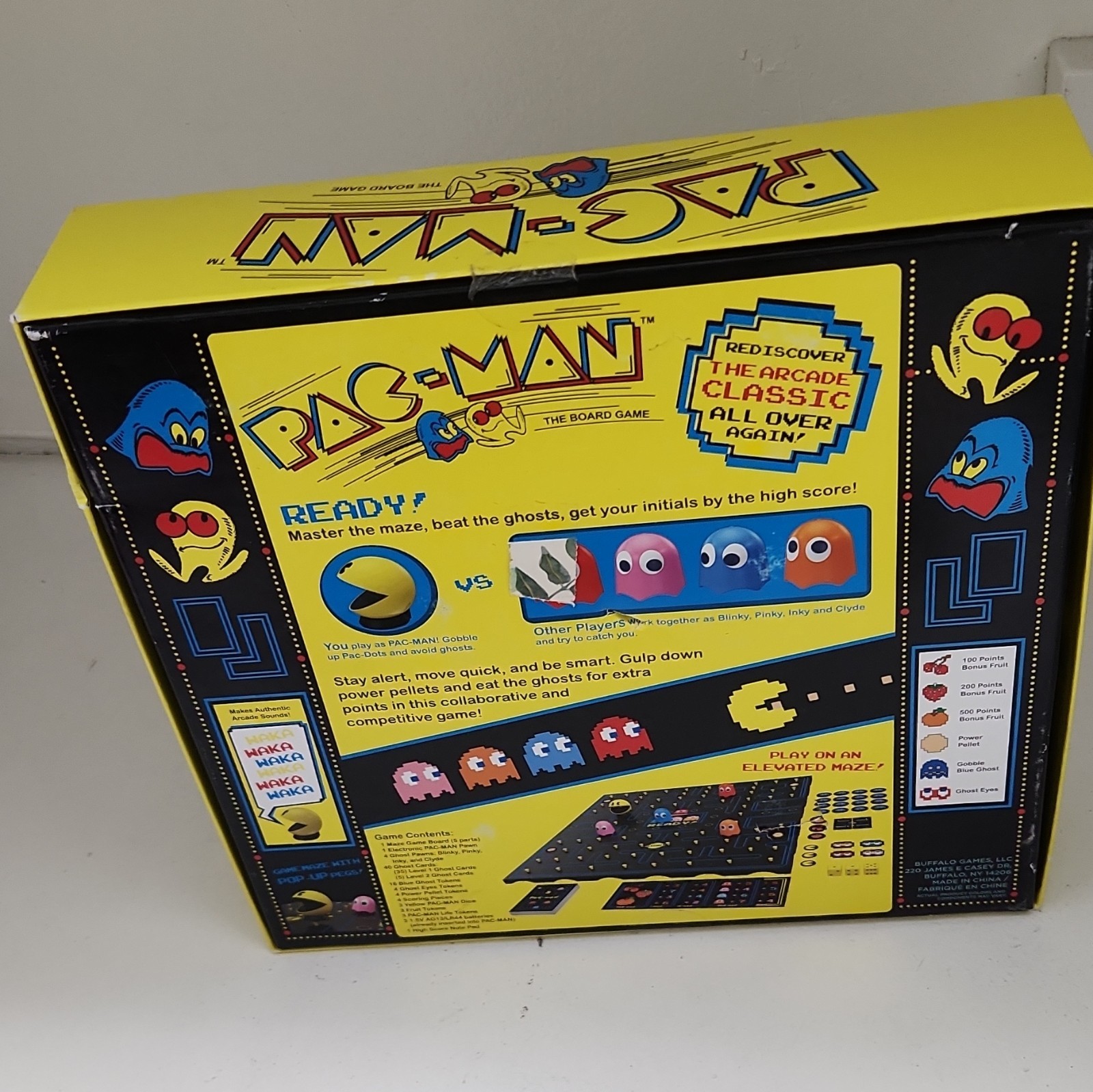 Buffalo Games Pac-Man: The Board Game w/ Authentic Arcade Sounds, 2-5, Age 10+