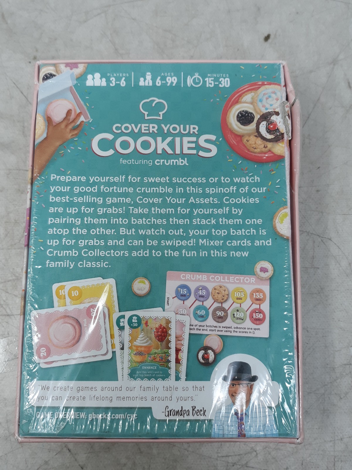 Grandpa Beck’s Games Cover Your Cookies Card Game – New & Sealed