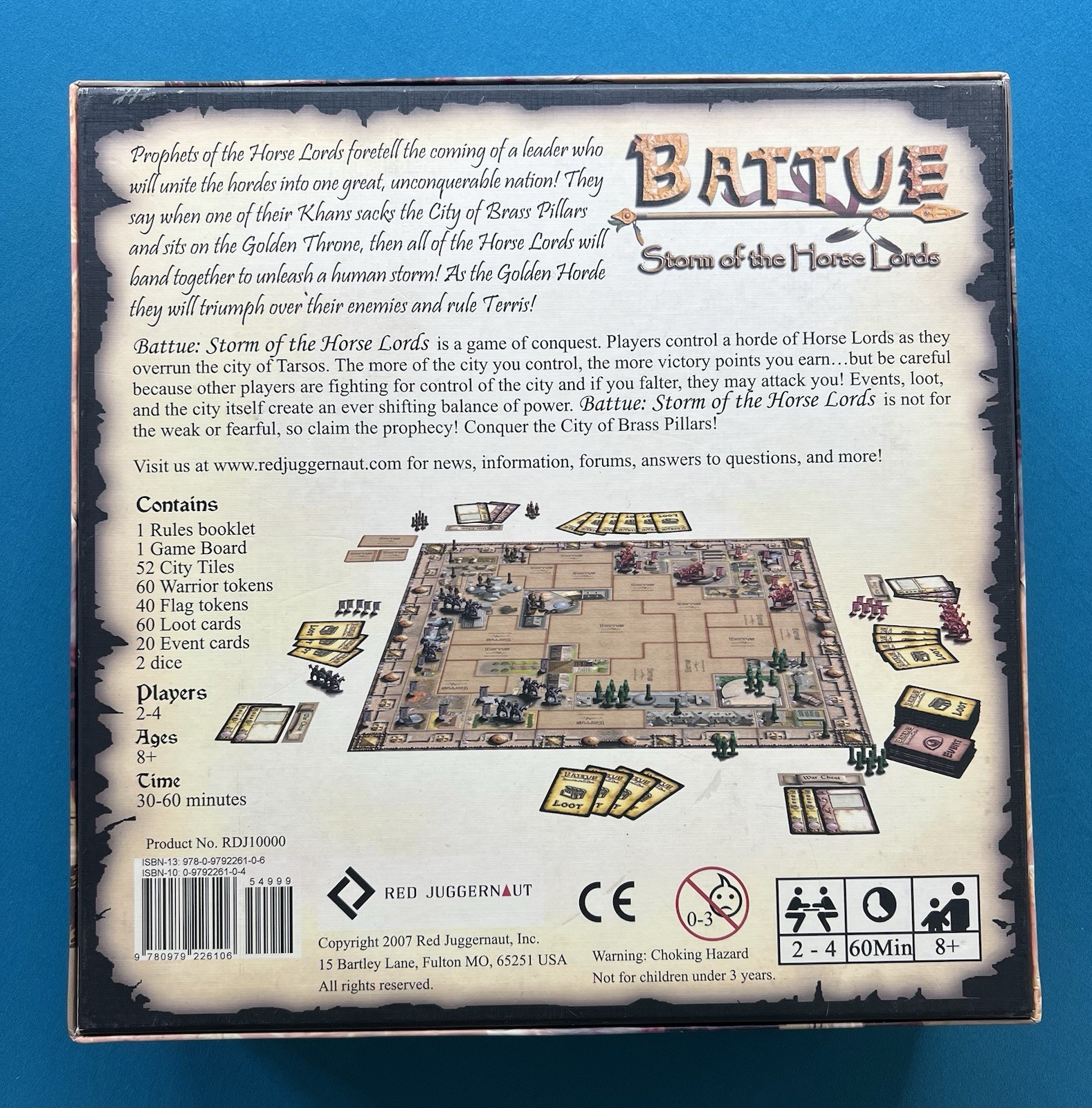 Battue Storm of the Horse Lords Board Game 2007 Red Juggernaut, Unplayed