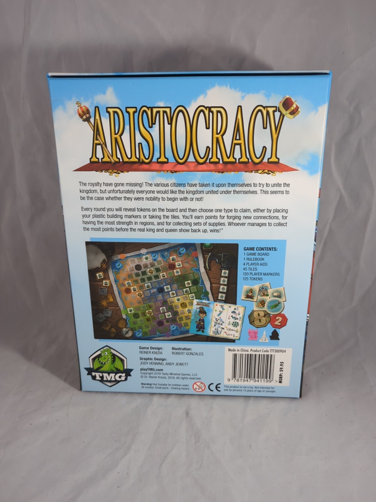 Reiner Knizia’s ARISTOCRACY Board Game 100% Complete VGC TMG 2019 Complete