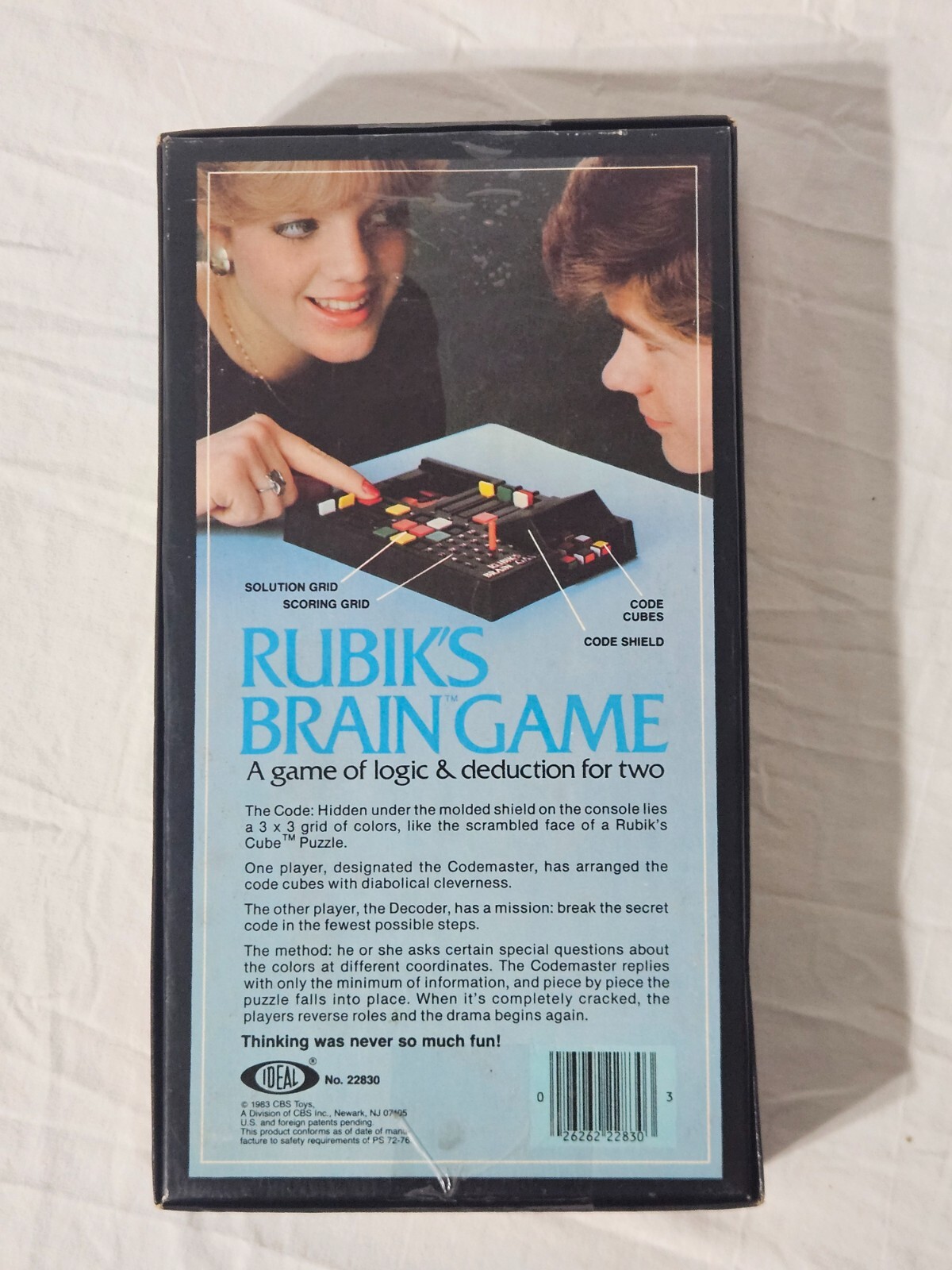 Rubik’s Cube Brain Game. 1983. CBS Toys. Ideal. Logic & Deduction. 2 Player.