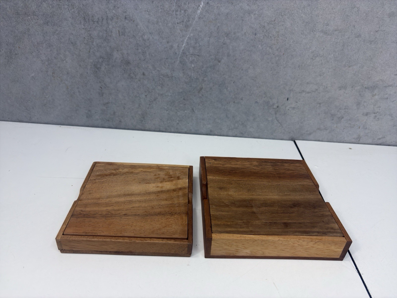 Lot of 2 SiamMandalay Wooden Tangram Puzzle & Peg Reversi Othello Travel Games